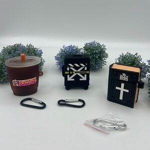 3 Case Airpod (1st and 2nd Gen) Dunkin Donuts,Off-White,The Holy Bilble